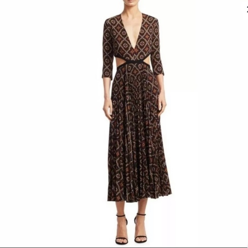 ALC Reece Silk Cutout Dress